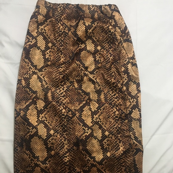 Brown print snake skirt - Picture 1 of 2